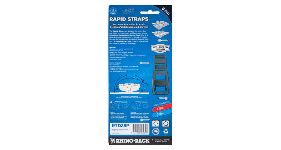 Rhino-Rack 3.5m Rapid Straps w/ Buckle Protector