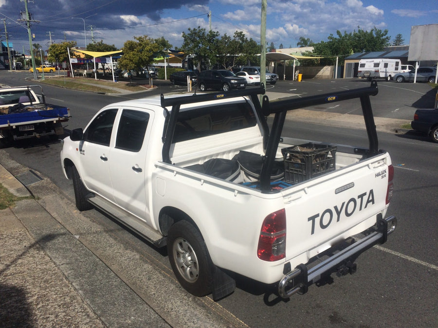 Toyota SR Hilux Tradesman Rack Set (2005-2015). (Front & rear rack). HD channel system